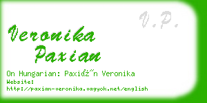 veronika paxian business card